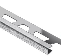 Schluter Quadec 8' Stainless Steel Leather Texture Profile